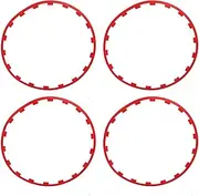 Wheel Rim Protection Ring, 4PCS Wheel Rim Protection Ring Red Wheel Edge Trim Protector Ring Replacement Heavy Duty Wheel Guard Rim For Model 3 2017 to 2023