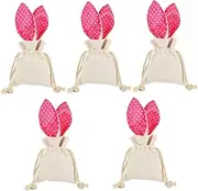 2pcs Drawstring Drawstring Rabbit Gift Wrap Bags Kids Gift Bags Candy Gift Bags Small Gifts Wrapping Bag