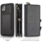 Wallet Phone Case/Anti-Blue Glass Films iPhone 13 Pro Max Leather Zip Coin Purse