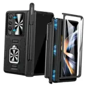 for Z Fold 4 Case, Galaxy Z Fold 4 Case with Screen Protector & S Pen Black