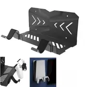 Black Metal Wall Mount Bracket Holder for PlayStation5 Game Console Controller