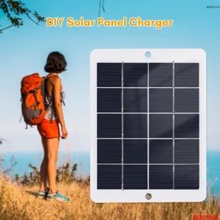 KKmoon 3W 5V太陽能電池板 太陽能充電板 DIY太陽能板充電器 USB接口 配1個登山扣