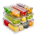 10 Pack Refrigerator Organizers and Storage, Stackable Fridge Organizer Bins ...