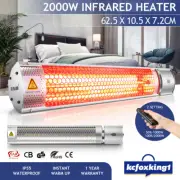 Maxkon Electric Infrared Heater Outdoor Patio Radiant Strip Halogen Heat 2000W