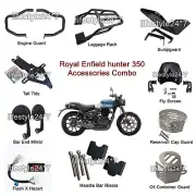 Royal Enfield Hunter 350 "10Pcs Accessories Combo Pack" (for: Royal Enfield)