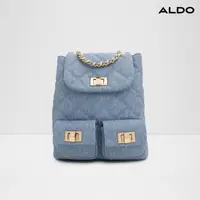 在飛比找momo購物網優惠-【ALDO】CERENA-精緻菱格紋鍊條後背包-女包(丹寧色
