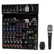 Peavey PV 10 BT 10 Channel Compact Mixing Mixer Console with Bluetooth + Blue Mi