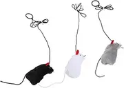 3Pcs Squeaky Mouse Cat Interactive Plush Teasing for Cats Stimulating Curiosity and Playfulness for Indoor Kittens Pet Supplies
