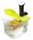 Versatile 12-Quart Sous Vide Container with Built-in Rack and Collapsible Sil...