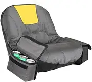 Riding Lawn Mower Seat Covers, Universal Polyester Oxford Waterproof Tractor Seat Cover with Storage Bag Compatible with Kubota Lawnmowers Without Armrests