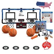 Portable Over-the-Door Mini Basketball Game with Scoreboard - Great Gift!