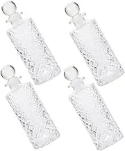Amosfun 4Pcs Glass Aromatherapy Bottles Transparent Decorative Aroma Containers for Essential Oils Home Decor Air Purification Present for Living Bedroom and Office