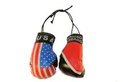 USA & TRINIDAD and TOBAGO Country Flags Mini BOXING GLOVES .. New