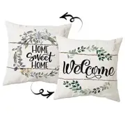 Farmhouse Themed Pillowcase Decorations for Home, Home Sweet Home Welcome