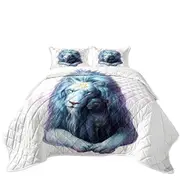 Child of Light Sun Moon Cub and Lion Coverlet