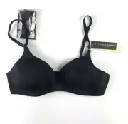 Donna Karan, Women’s Sensuous Body Wirefree Black Bra, Size 32C