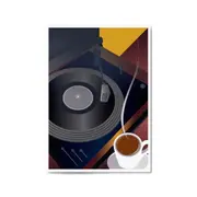 Art Deco Record Player Vintage Retro Wall Art