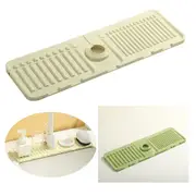 2Pcs Faucet Splash Proof Pad Kitchen Bathroom Water Conducting Draining Pad