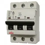 25AMP - 3 Pole 10ka MCB - Circuit Breaker - D Curve