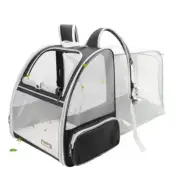 Cat Backpack - Expandable Pet Carrier for Medium Cats and Small Dogs up Black