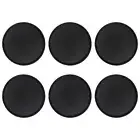 6 x 40cm Round Drinks Tray Plastic Non Slip Waiter Serving Drinks Food Bar Pub