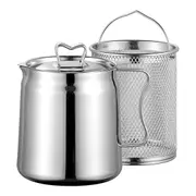 Large Capacity Fine Mesh Oil Filter Kettle Easy Using Oil Dregs Separate Tank for Kitchen Home