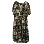 Autograph Dress Sz 16 NWT Prairie Floral Button Through Green Maxi Q1