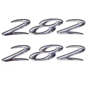 Rinker Boat Brand Emblem Decal | 282 3 1/2 x 5/8 Inch White / Gray (Pair)