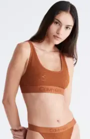 Calvin Klein Intrinsic Unlined Bralette Warm Bronze Size M
