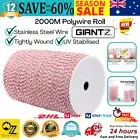 2000M Polywire Roll 2.3mm Electric Fence Wire Stainless Steel Temporary Fencing