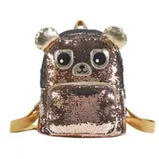 Fashion Waterproof Sequins Student Bag Travel Campus Backpack(Coffee)