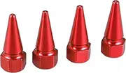 X AUTOHAUX 4pcs Red Spike Wheel Tyre Tire Valve Air Stem Cap Cover Universal for Car Truck Motorcycle Bike