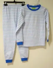 NWT Classic Whimsy Blue Stripe Pajamas Size 10