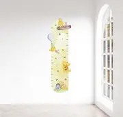 Winnie The Pooh Height Chart Australian Design Hand Painted Peel & Stick, Removable Wall Decal. Nursery, Kids Playroom, Kids Teens Bedroom