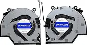 Replacement New CPU+GPU Cooling Fan for ASUS ROG16 Air GU605 GU605MI Seies FSC8 DFS5L22H05B854 FSC9 DFS5L22H15B854 DC5V 0.8A Fan（Please Check The Picture and Part Number Before Purchase）