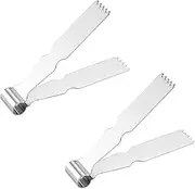 2pcs Maamoul Tweezers, 2.28x1.34x0.39in Pastry Tongs Stainless Steel Baking Crimper Tool Maamul Cookie Maker for Decorating Maamul Cookie Decoration Sealing and Pie Crust
