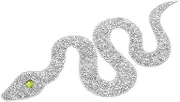 HOMSFOU Rhinestone Snake Patch Stylish Applique for DIY Embroidery Easy Decoration for Clothes Shoes Bags Durable Crystal Fabric Silver for Parties Events