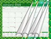2026 Calendar 12 Months Student Calendar / Planner for 3-Ring Binder - v016