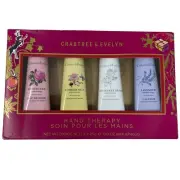 Crabtree & Evelyn 4PC Moisturizing Hand Therapy Gift Set Sealed .9 Oz Each NEW