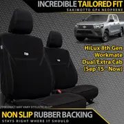 Toyota Hilux 8th Gen - Workmate - GP4 Neoprene 2x Front Row Seat Covers (Available)