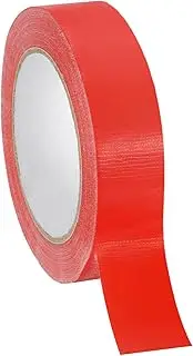 uxcell 1"x0.009" Bookbinding Tape, 22 Yard Cloth Bookbinding Repair Tape Book Binding Tape Self Adhesive for Repairing Old Books, Red