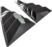 Compatible For Toyota Corolla Sedan 2019-2023 Car Rear Louver Window Side Shutter Cover Trim Sticker Vent Scoop Carbon Fiber Style Black(Carbon)