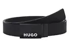 HUGO Men's Belt Leather Black Giulian 50516543-001