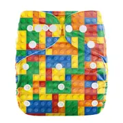 Lulu & Finn Toy Blocks Print Reusable Cloth Nappy