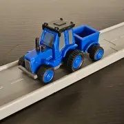 Blue Farm Tractor NEW Road To Gold Driven Battat Pocket Micro Toy Car