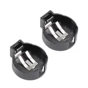 2 Pcs CR2477 Horizontal Battery Holder Black Container Case