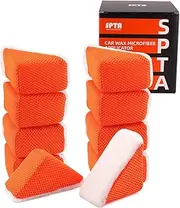 SPTA Car Interior Scrubbing Sponge, 10 Pack Triangle Car Wash Sponges, Wedge Scrubber for Scrubbing Leather, Rubber and Plastic