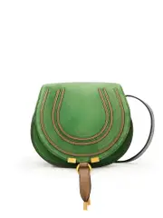 Chloé Marcie Small Saddle Bag in Bright Green