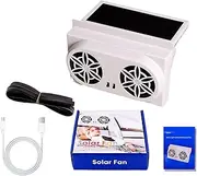 Solar Car Window Fan | Automobile Vent Exhaust Solar Fan - Cooler Ventilation System Effective Vehicle Air Purifier for Lovers Friends Family