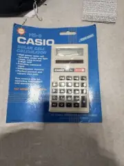Vintage Casio HS-8A solar calculator. Still in the package.